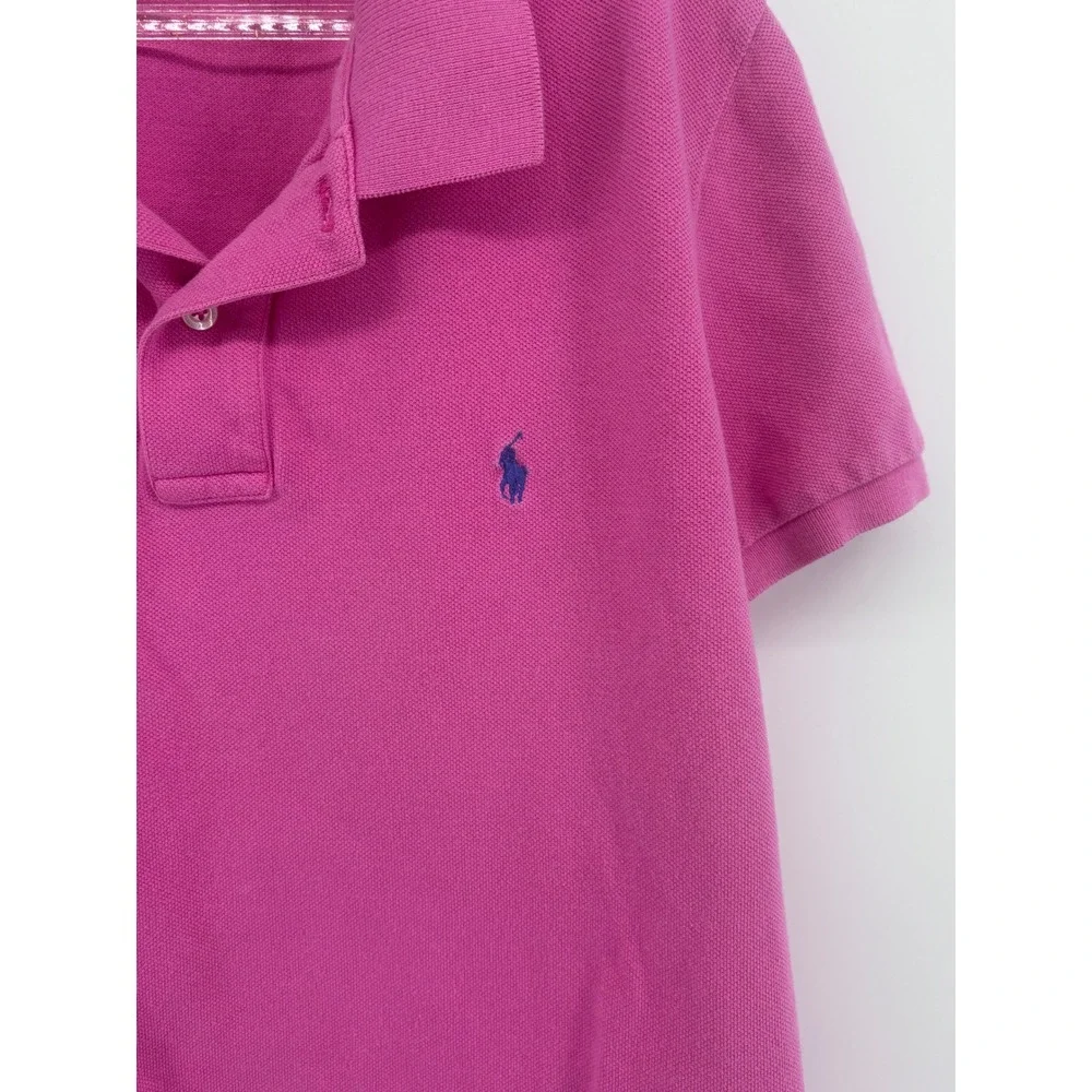 Ralph Lauren Kids Pink The Skinny Polo Shirt‎ Size XL